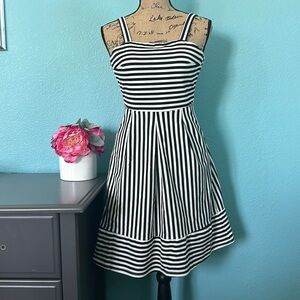Brixon Ivy Striped Black and White Dress with Pockets size 0
